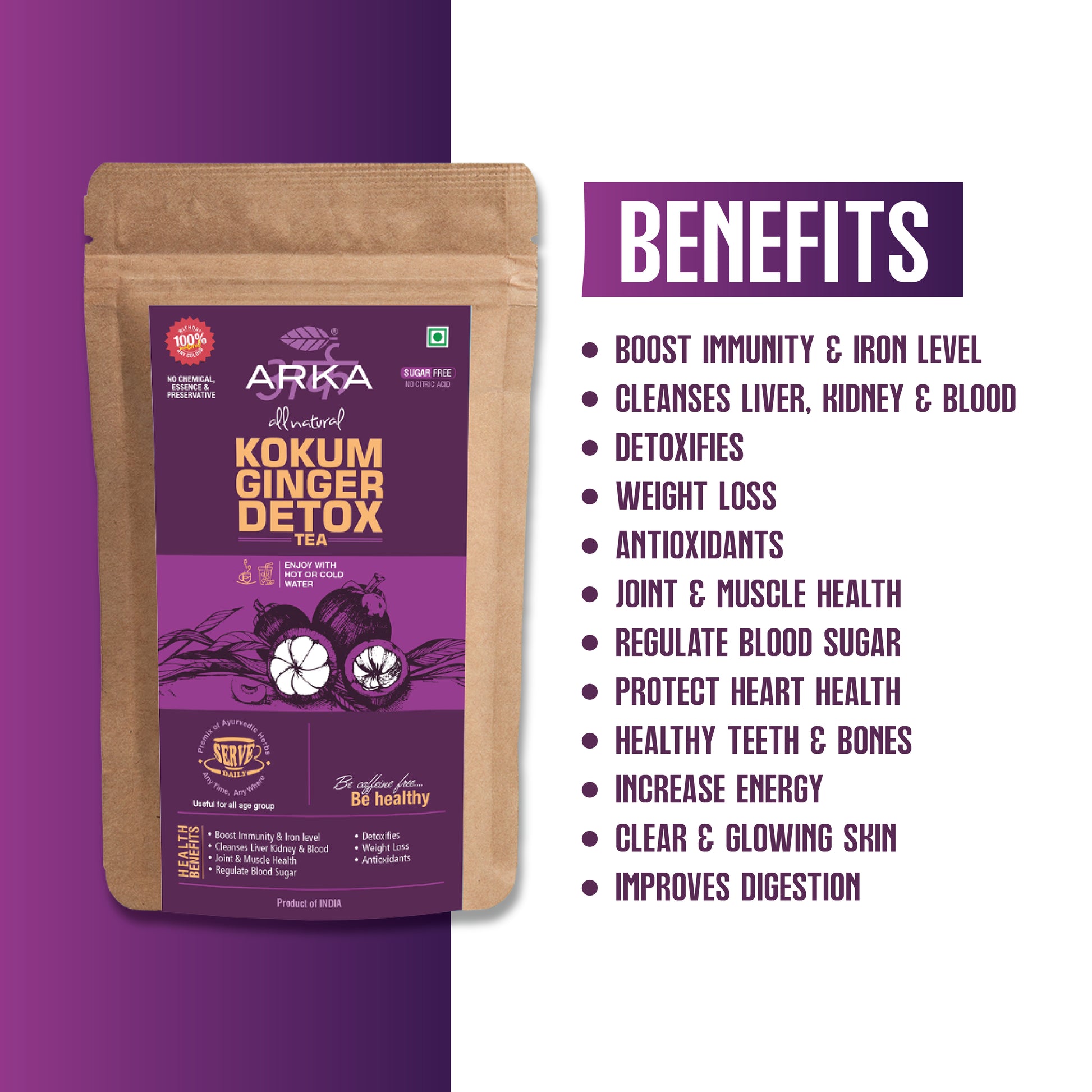 Kokum Ginger Detox Tea Box 10 Sachets