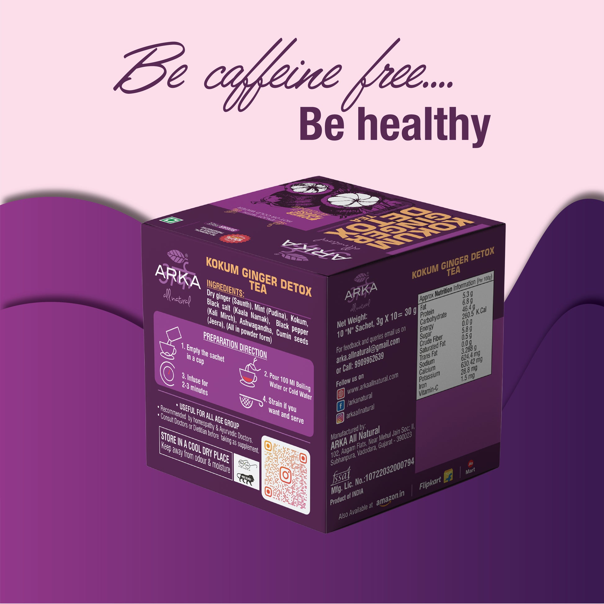 Kokum Ginger Detox Tea Box 10 Sachets