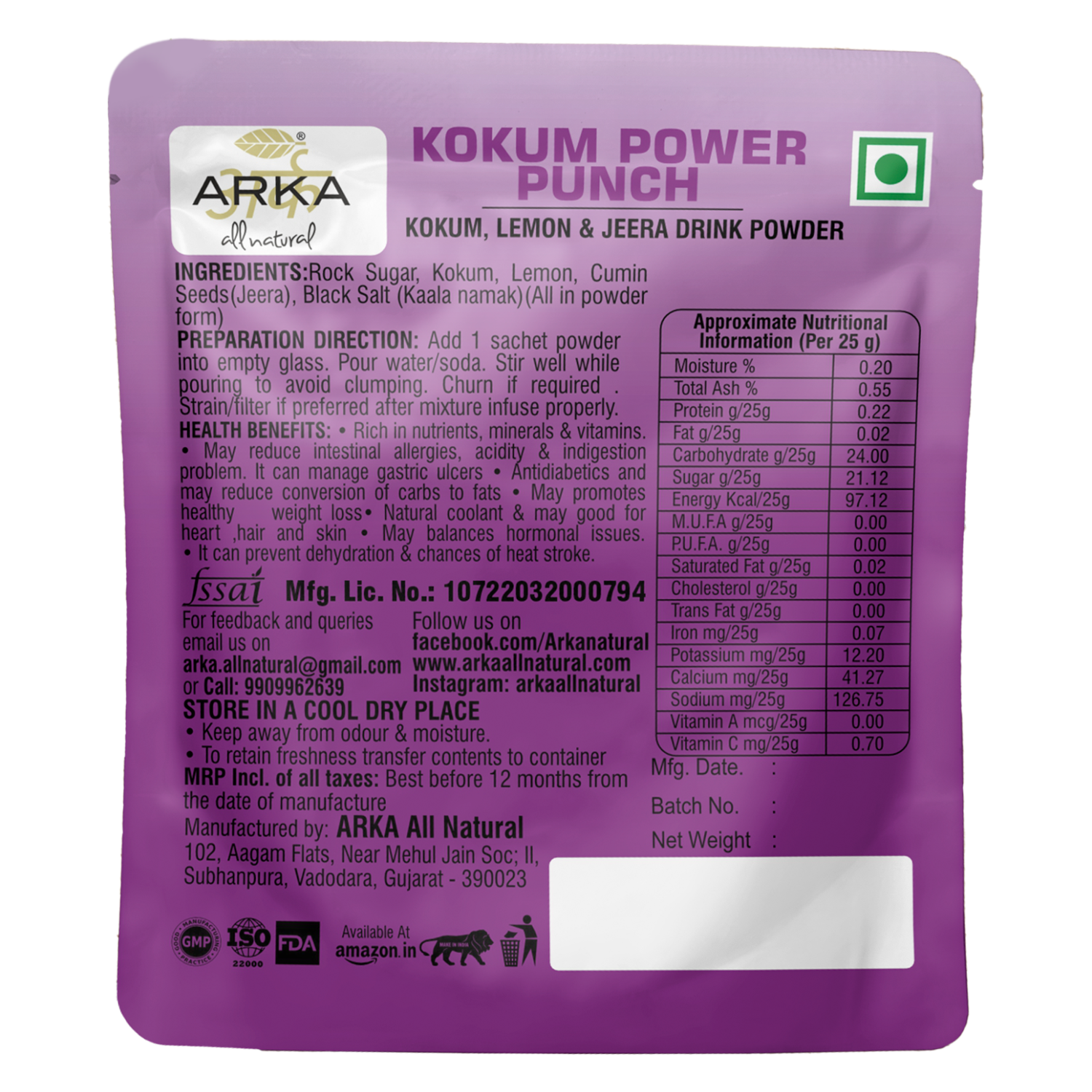 Kokum Power Punch 15 Sachet Box