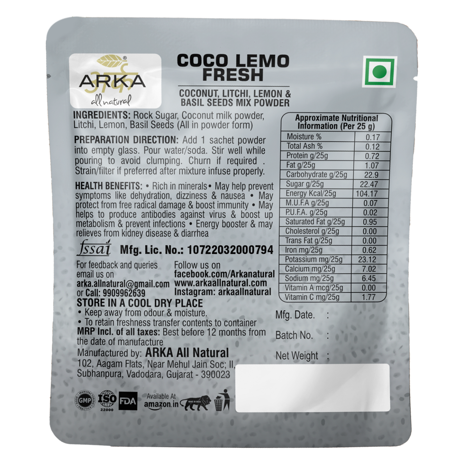 Coco Lemo Fresh 15 Sachet Box