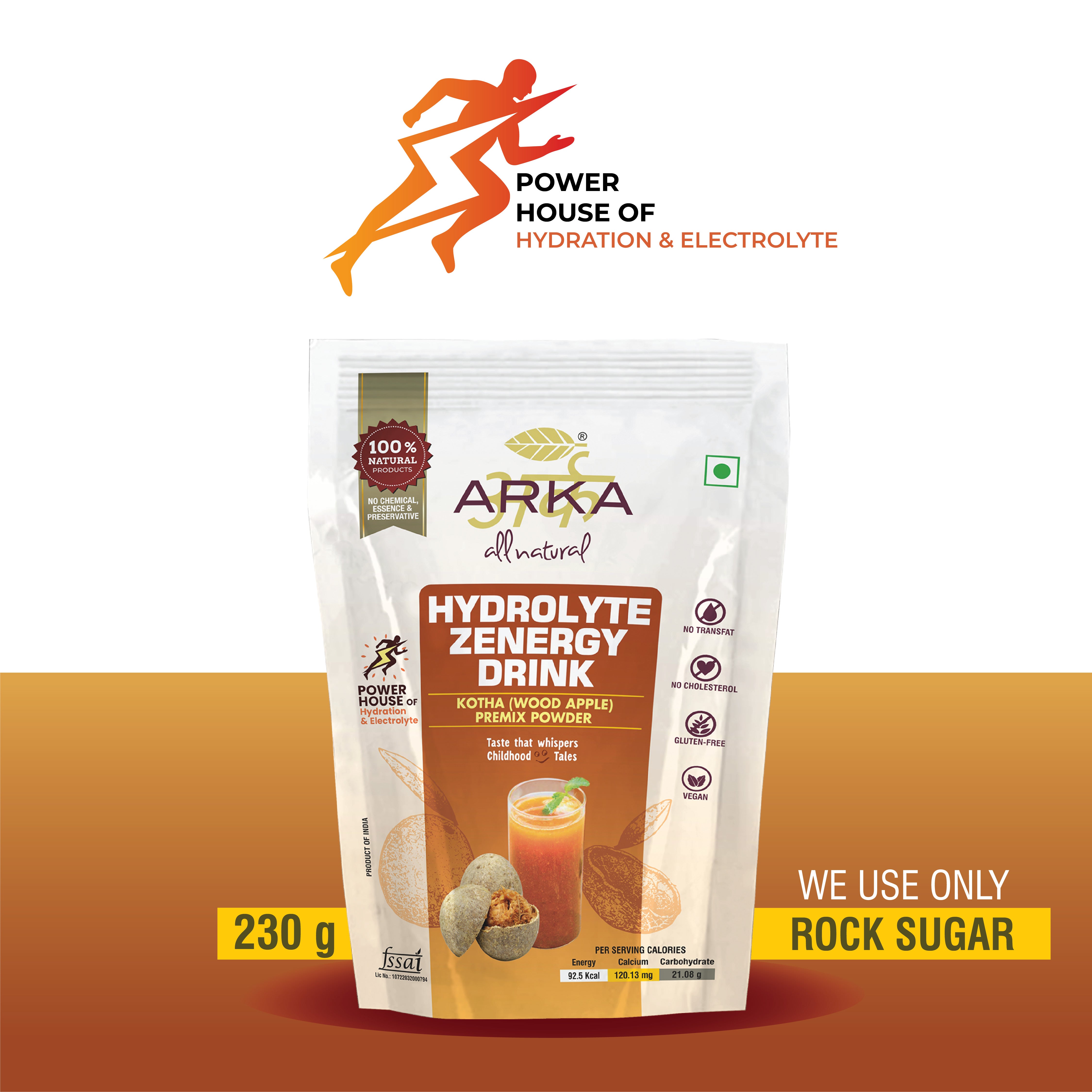 Hydrolyte Zenergy Drink (Kotha-Wood Apple Premix Powder) 230gm