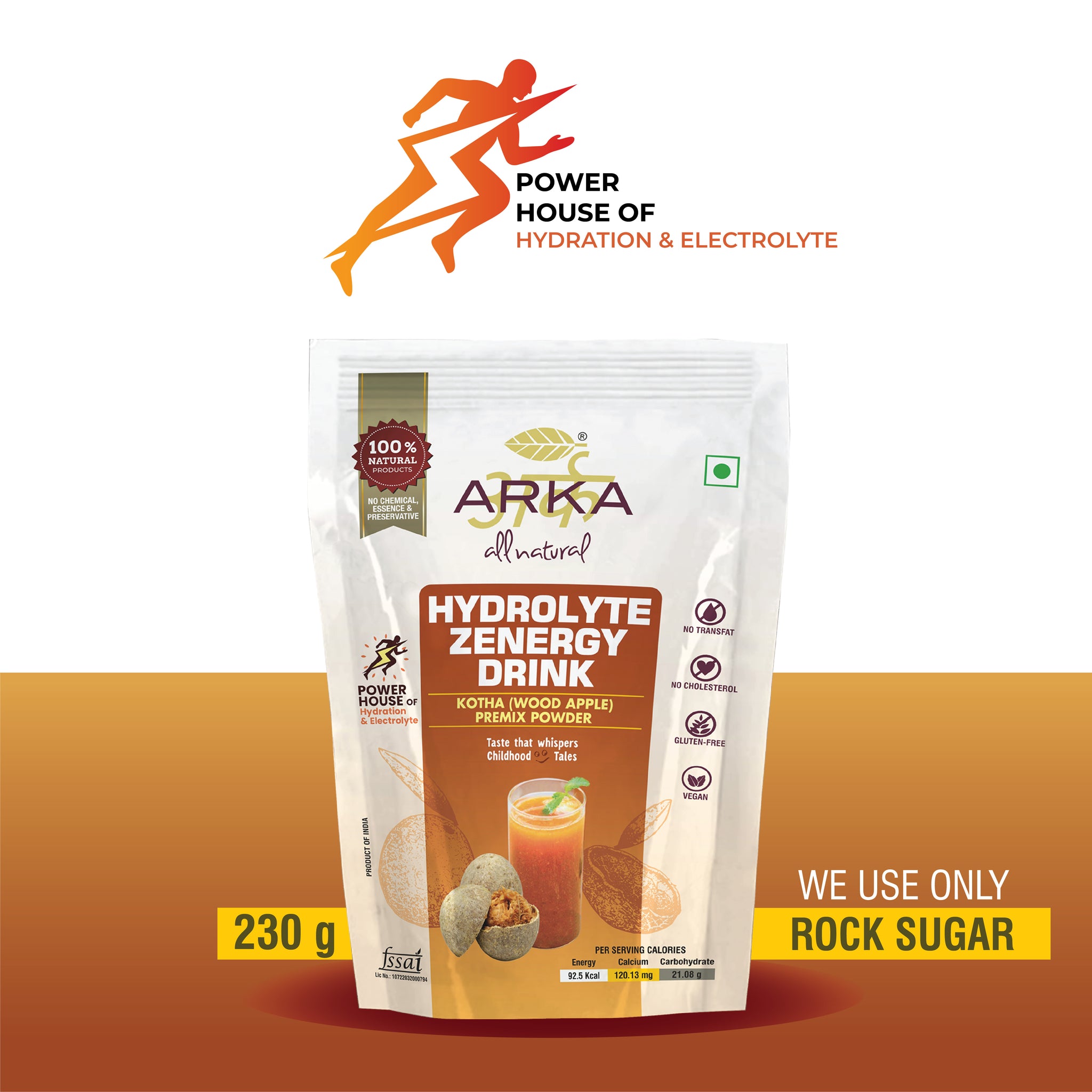 Hydrolyte Zenergy Drink (Kotha-Wood Apple Premix Powder) 230gm